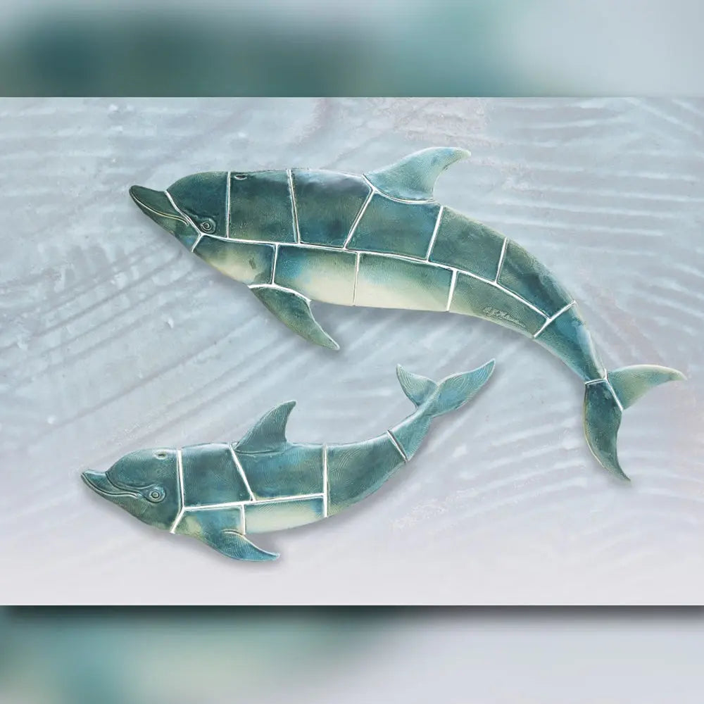 Shop Cepac Handcraft Dolphin Mosaic Pool Tile | Artistic Tile & Stone