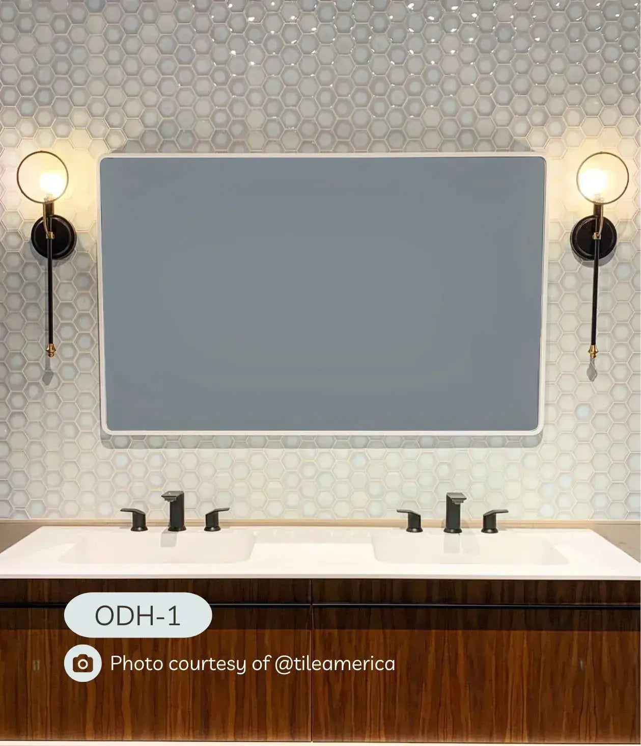 Shop Cepac Odyssey ODH-1 Starry White 2" Hex | Artistic Tile & Stone