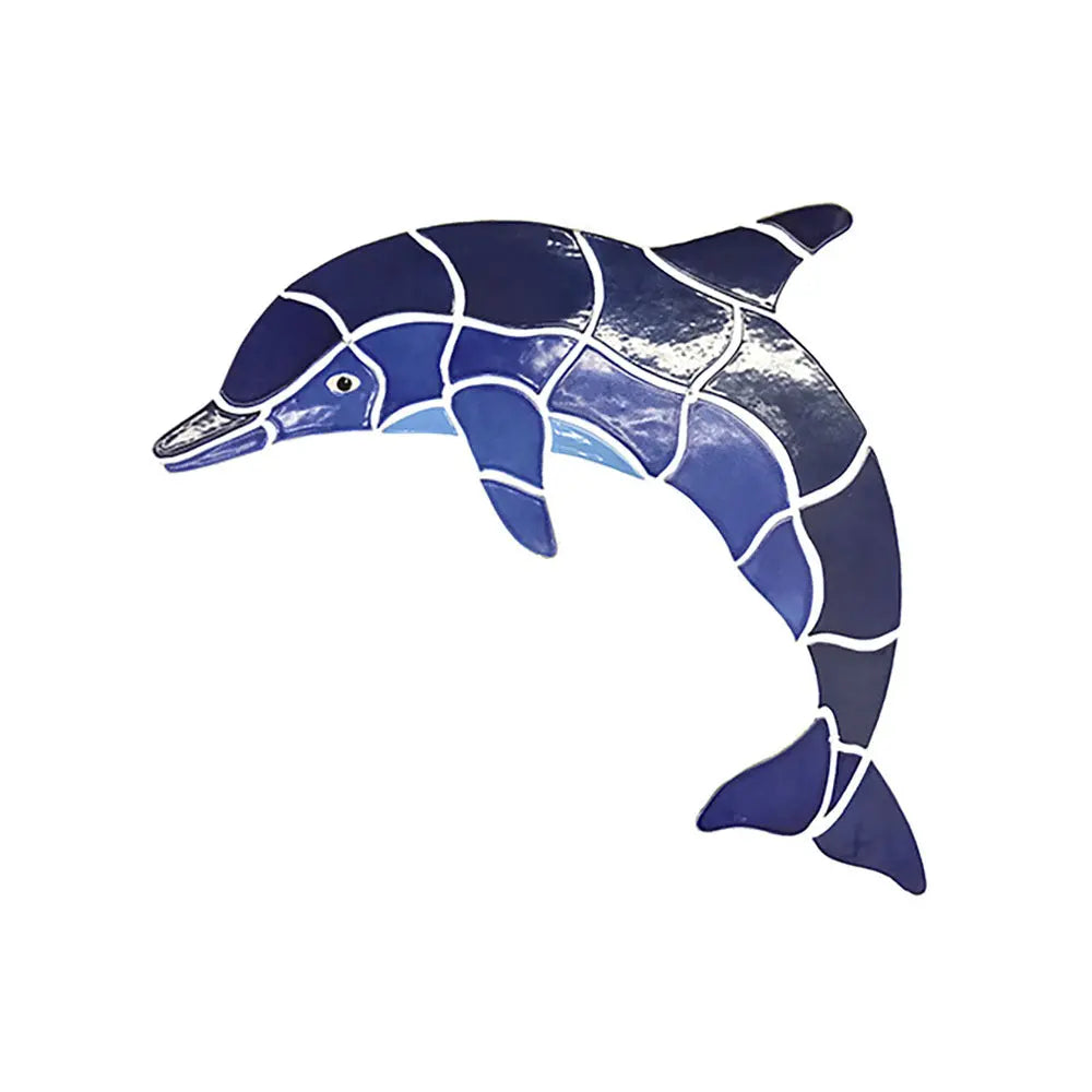 Mosaic Dolphin 21x14 Fujiwa