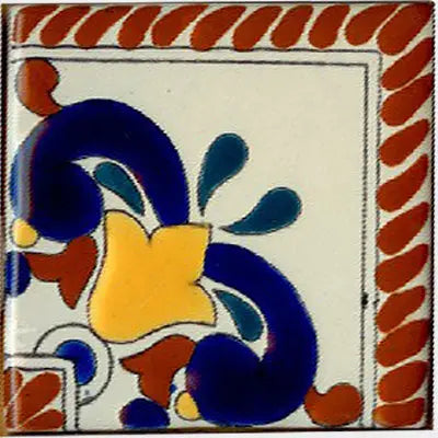 Shop Majolica Porcelain Colonial 4x4 #8 Corner | Artistic Tile & Stone