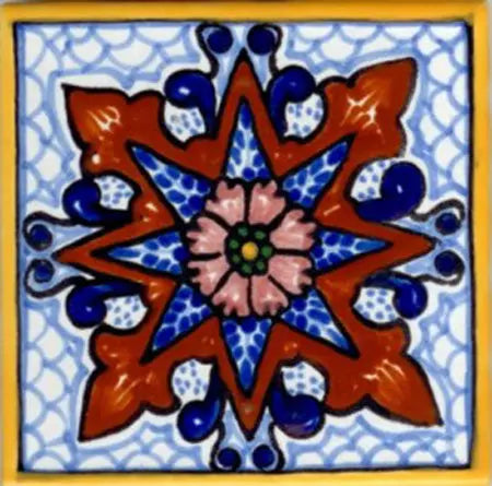 Shop Majolica Porcelain Maya 4x4 #2 | Artistic Tile & Stone