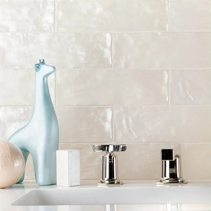 Shop Marcato Zellige Cream Satin 2x8Â |Â Â Artistic Tile & Stone