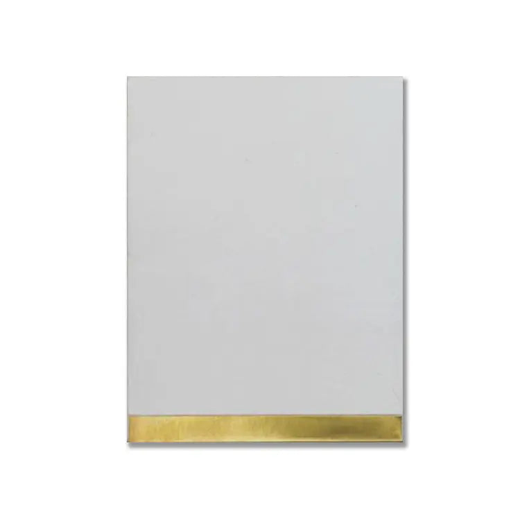 Shop Tabarka Kavim 2 White 6x8 with Brass Insert | Artistic Tile & Stone