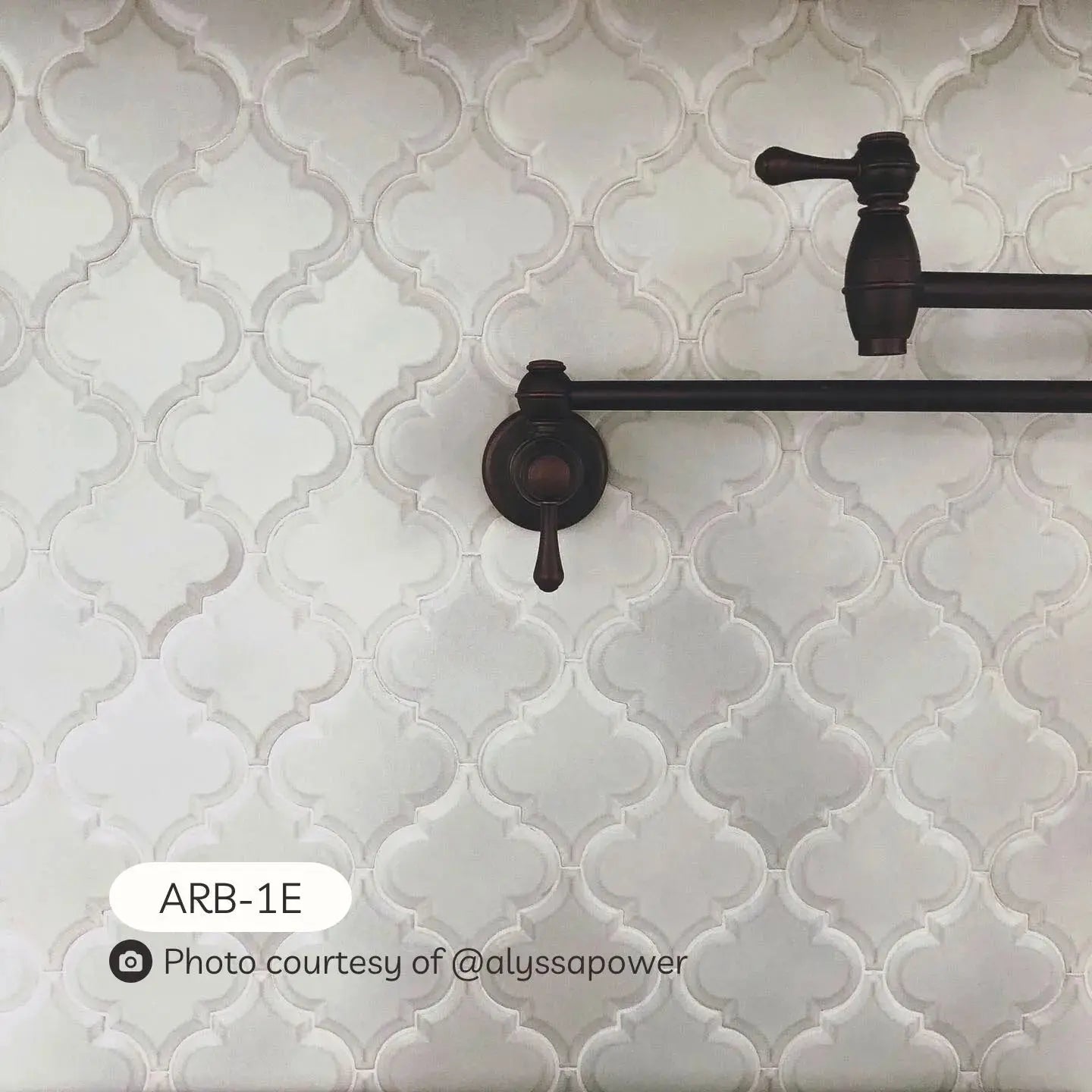 Shop Cepac Arabesque ARB-1E Hampton Matte White Embossed | Artistic Tile & Stone