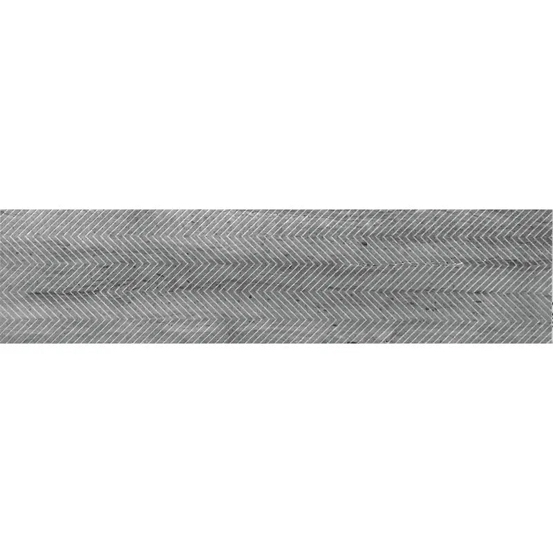 Shop Mir Skalini 3x12 Etched Chevron Silver Grey | Artistic Tile & Stone