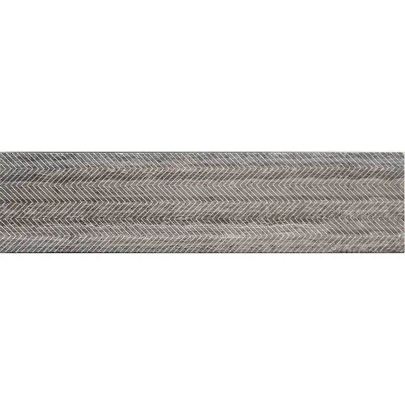 Shop Mir Skalini Etched Chevron Wooden Grey 3x12 | Artistic Tile & Stone