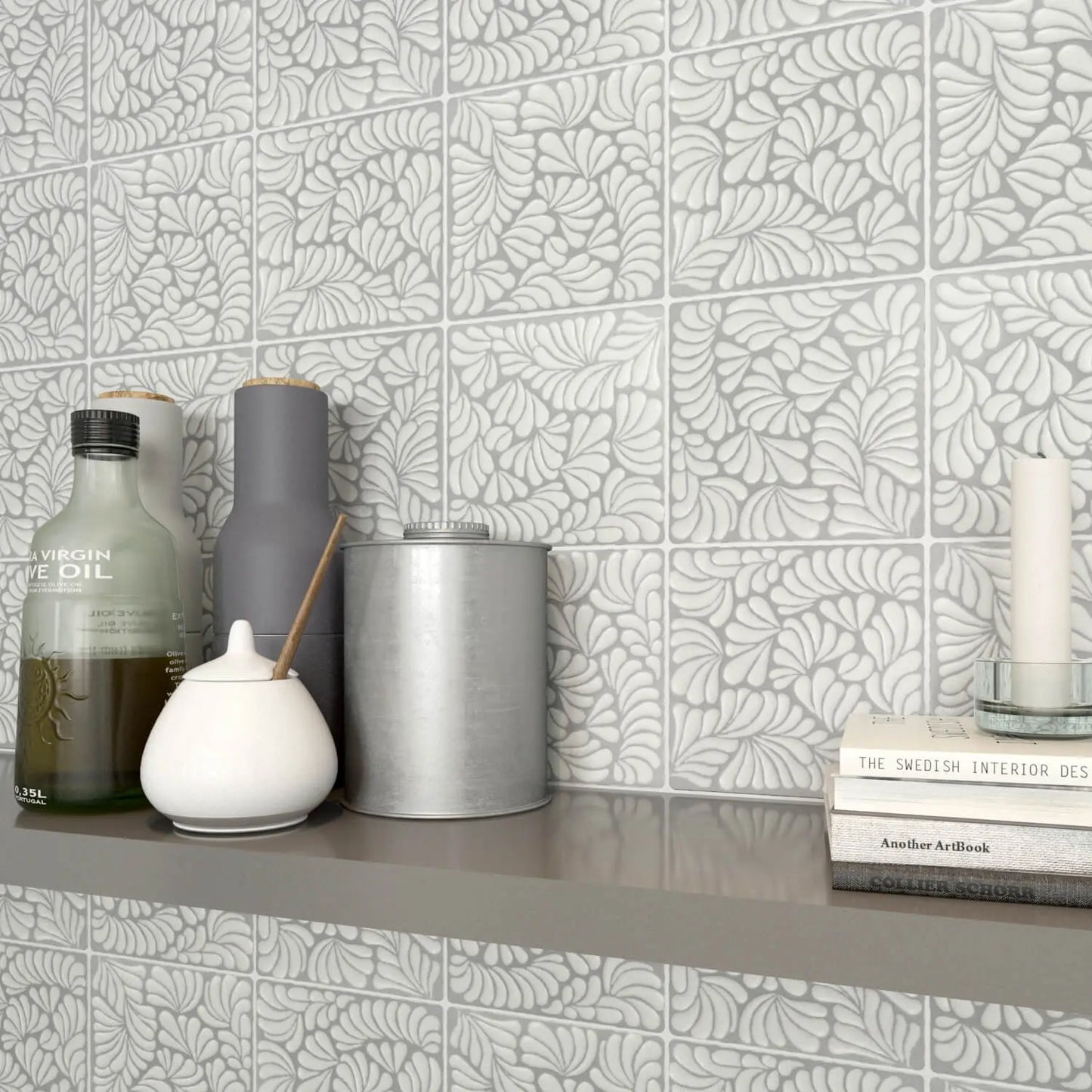 Shop Catalina Plumeada Nevada 6x6 | Artistic Tile & Stone