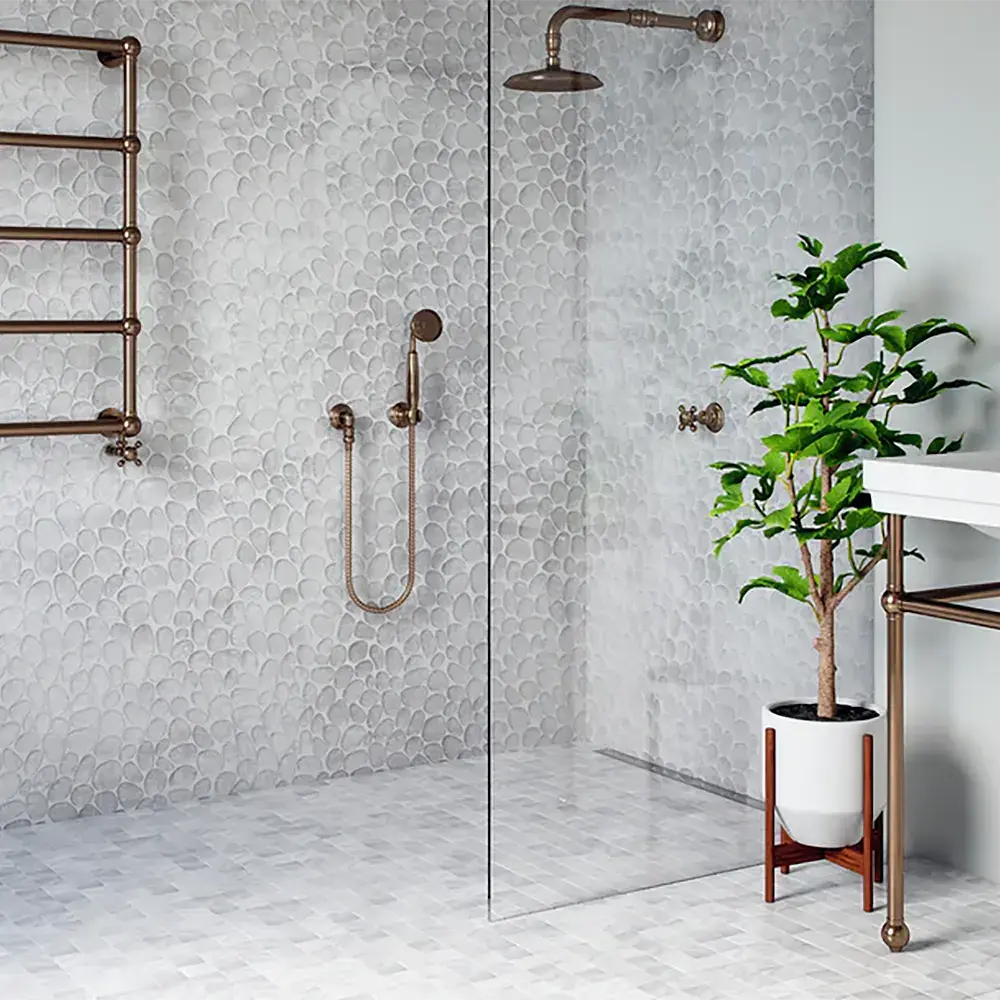 Shop Island Stone Spindrift Glacier Gloss 11-3/4 x 11-3/4 |  Artistic Tile & Stone