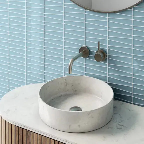 Shop Island Stone Waveline Stratos Gloss 12-3/4 x 12-5/8 |  Artistic Tile & Stone