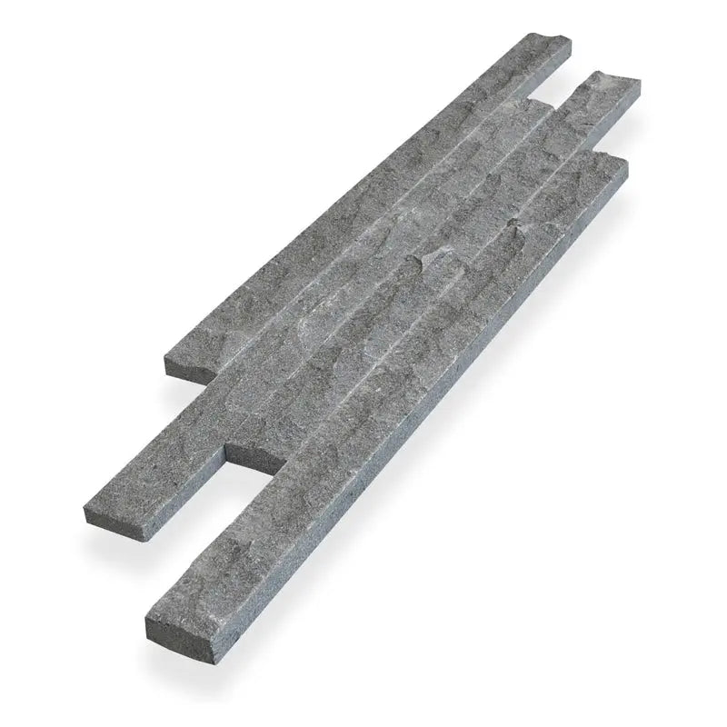 Shop Island Stone Cladding Uniform Strip Grey Andesite Chipped 5x16 | Artistic Tile & Stone