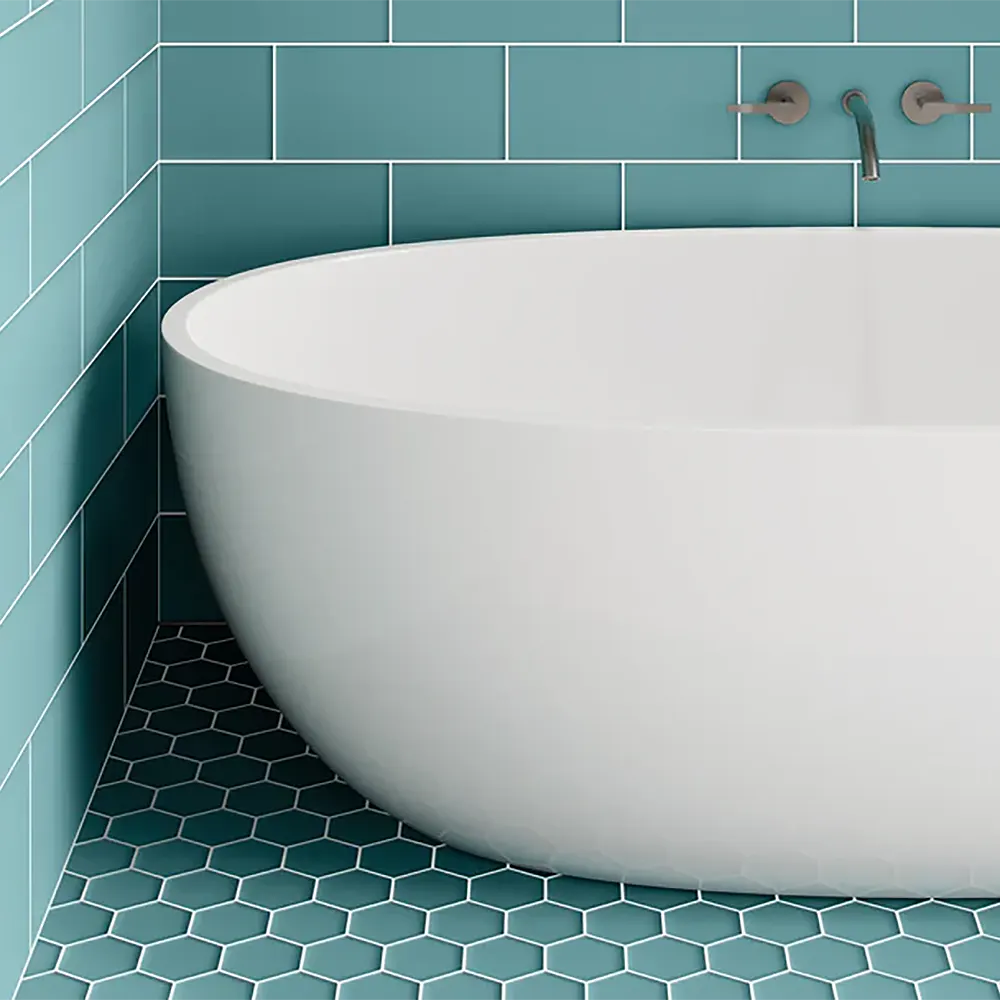 Shop Island Stone Hex Azure Matte 10-1/4 x 11-3/4 | Artistic Tile & Stone