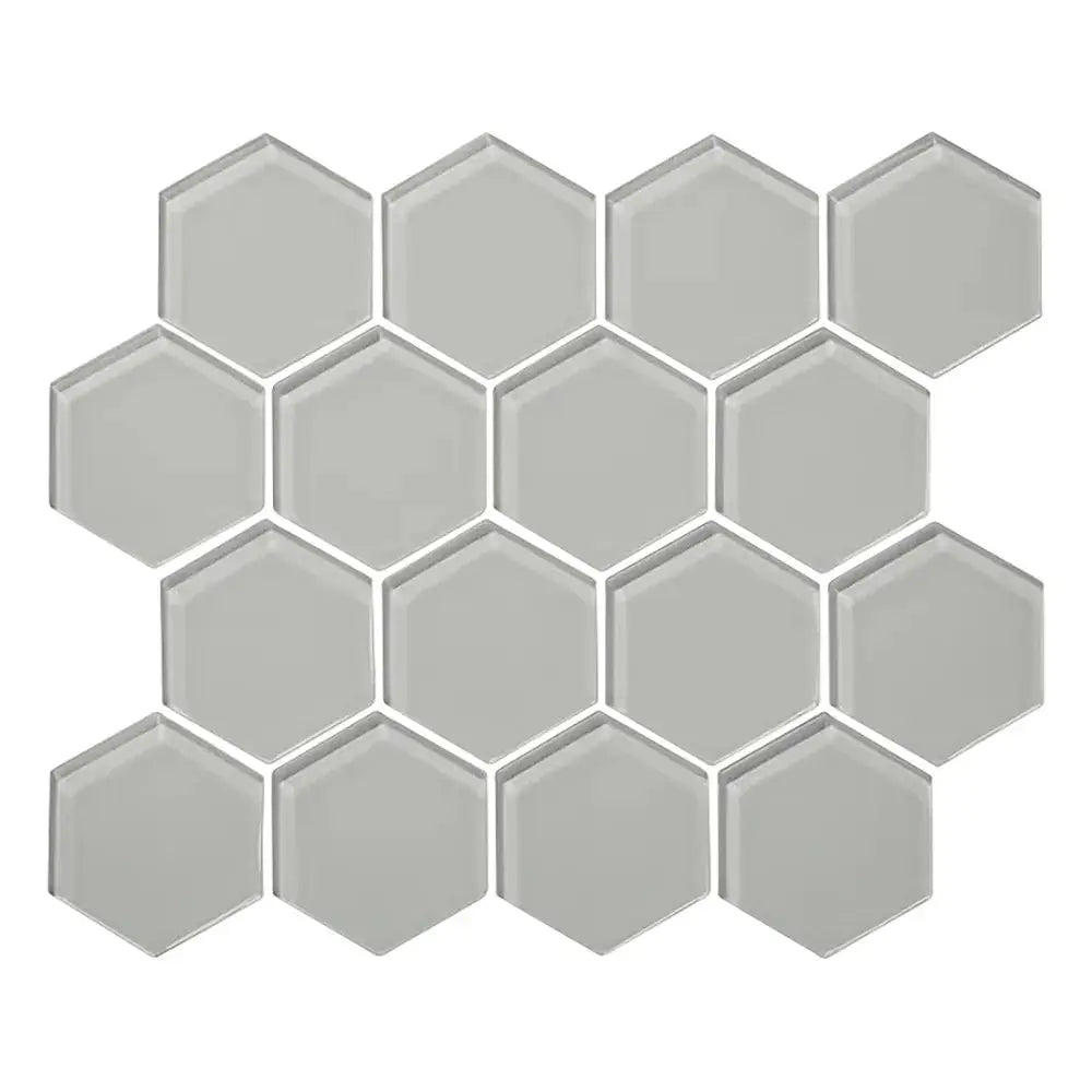 Shop Sample - Island Stone Glass Hex Fog Gloss 10-1/4 x 11-3/4 | Artistic Tile & Stone