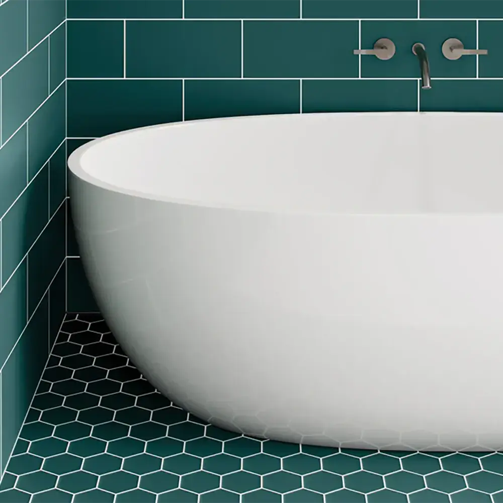 Shop Island Stone Hex Lagoon Matte 10-1/4 x 11-3/4 |  Artistic Tile & Stone