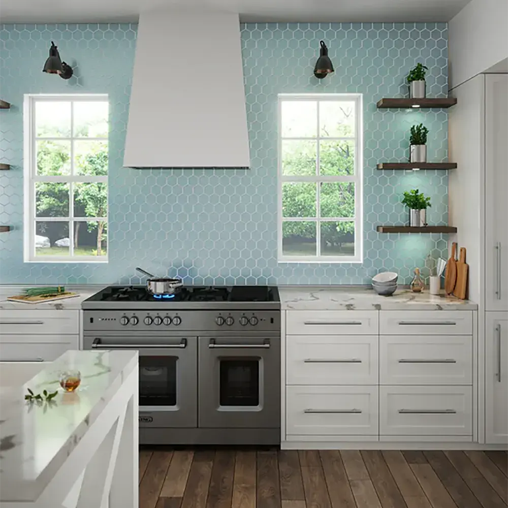 Shop Island Stone Hex Oceania Gloss 10-1/4 x 11-3/4 |  Artistic Tile & Stone