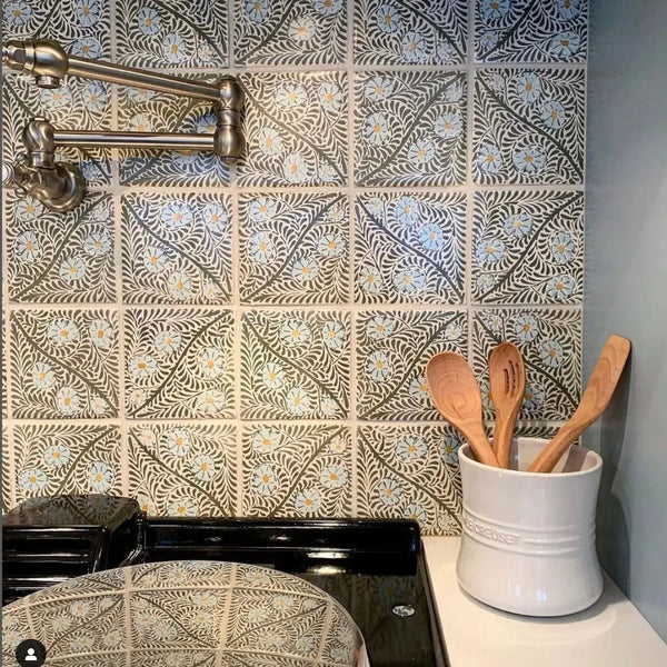 Tabarka Rosewater Collection Handmade Tile