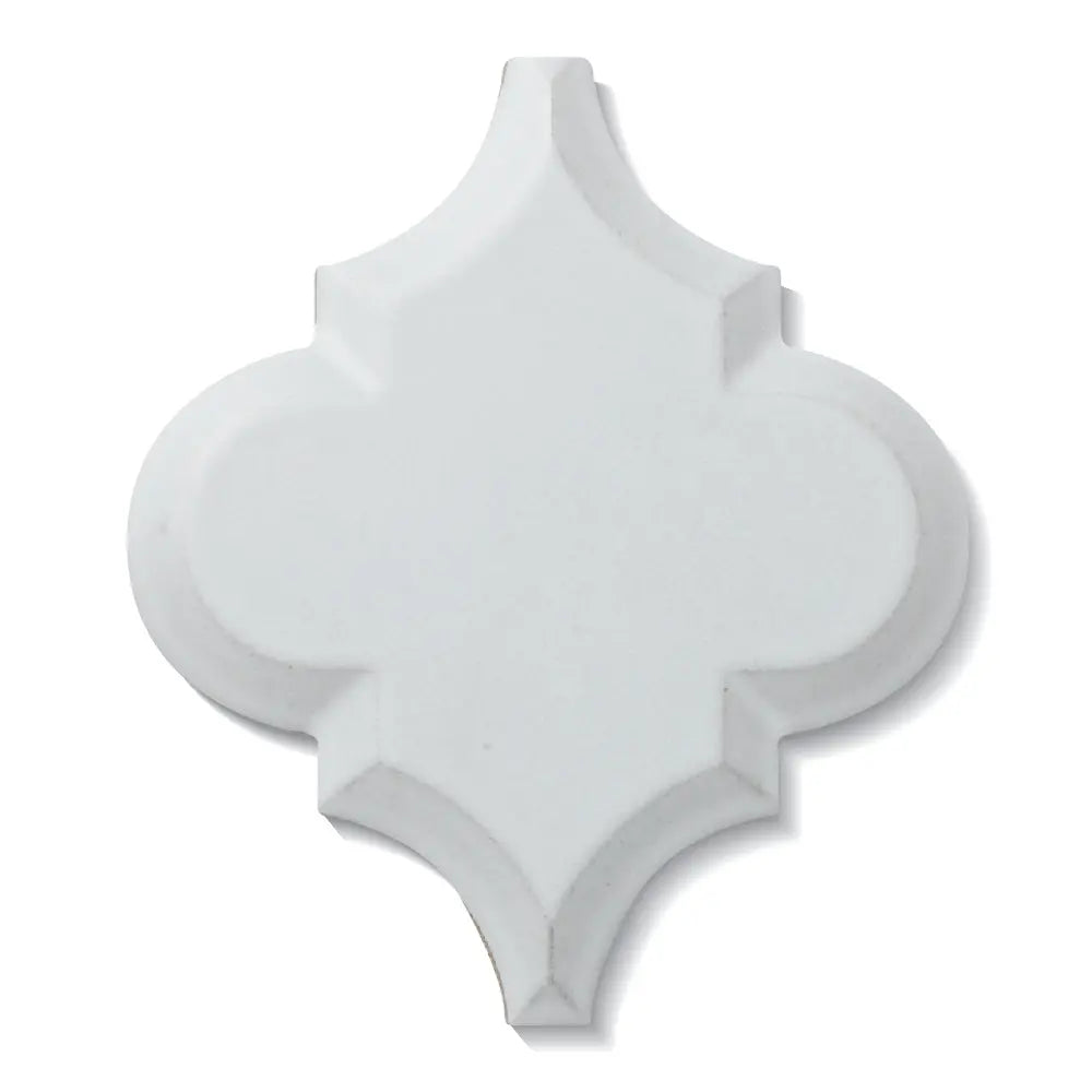 Shop Cepac Arabesque ARB-1E Hampton Matte White Embossed | Artistic Tile & Stone