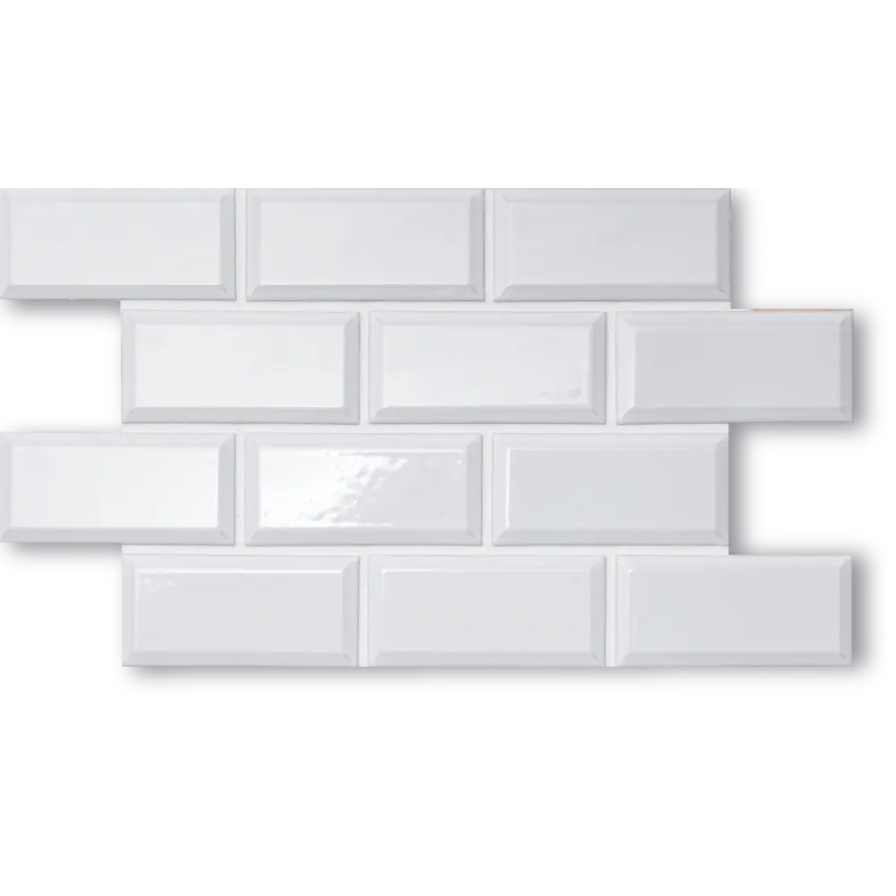 Shop Cepac Contour CON-1B Glossy White Beveled 1-3/4 x 3-3/4ÃƒÆ’Ã¢â‚¬Å¡Ãƒâ€šÃ‚Â |ÃƒÆ’Ã¢â‚¬Å¡Ãƒâ€šÃ‚Â ÃƒÆ’Ã¢â‚¬Å¡Ãƒâ€šÃ‚Â  Artistic Tile & Stone
