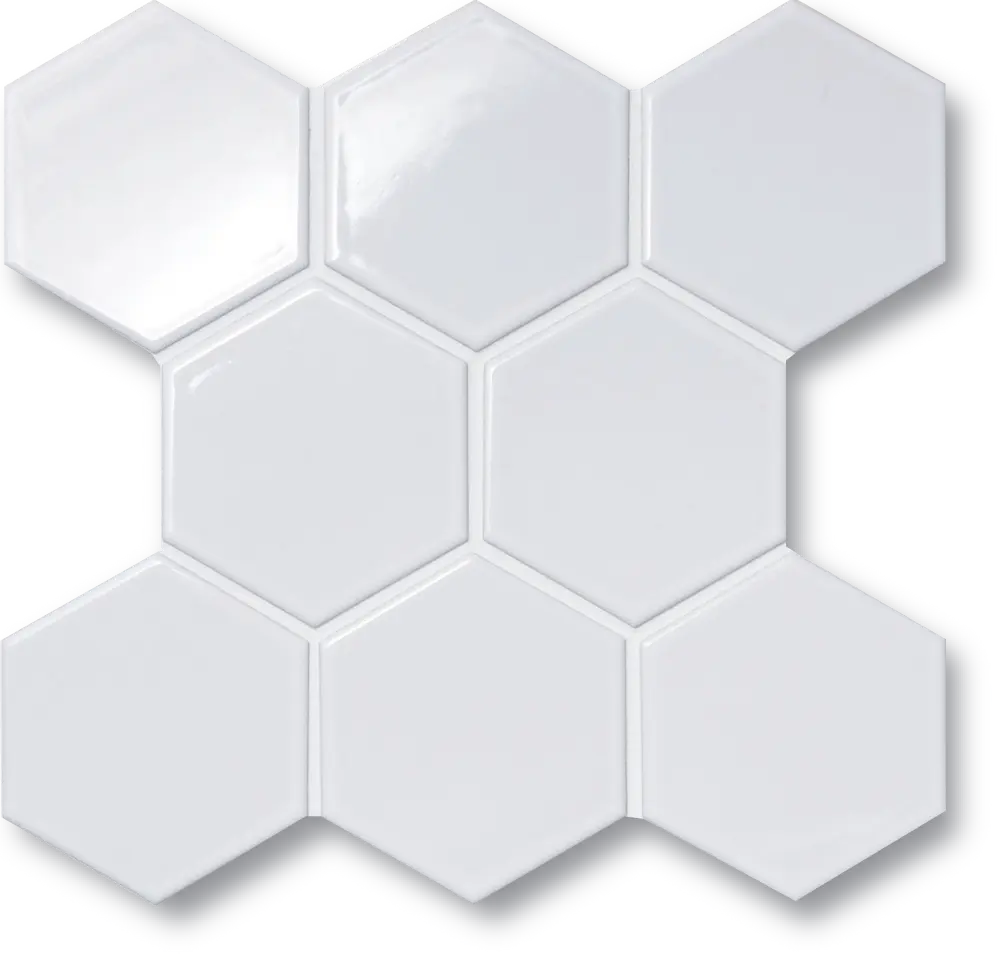 Shop Cepac Contour CON-1H Glossy White Hex 3ÃƒÆ’Ã¢â‚¬Å¡Ãƒâ€šÃ‚Â |ÃƒÆ’Ã¢â‚¬Å¡Ãƒâ€šÃ‚Â ÃƒÆ’Ã¢â‚¬Å¡Ãƒâ€šÃ‚Â  Artistic Tile & Stone
