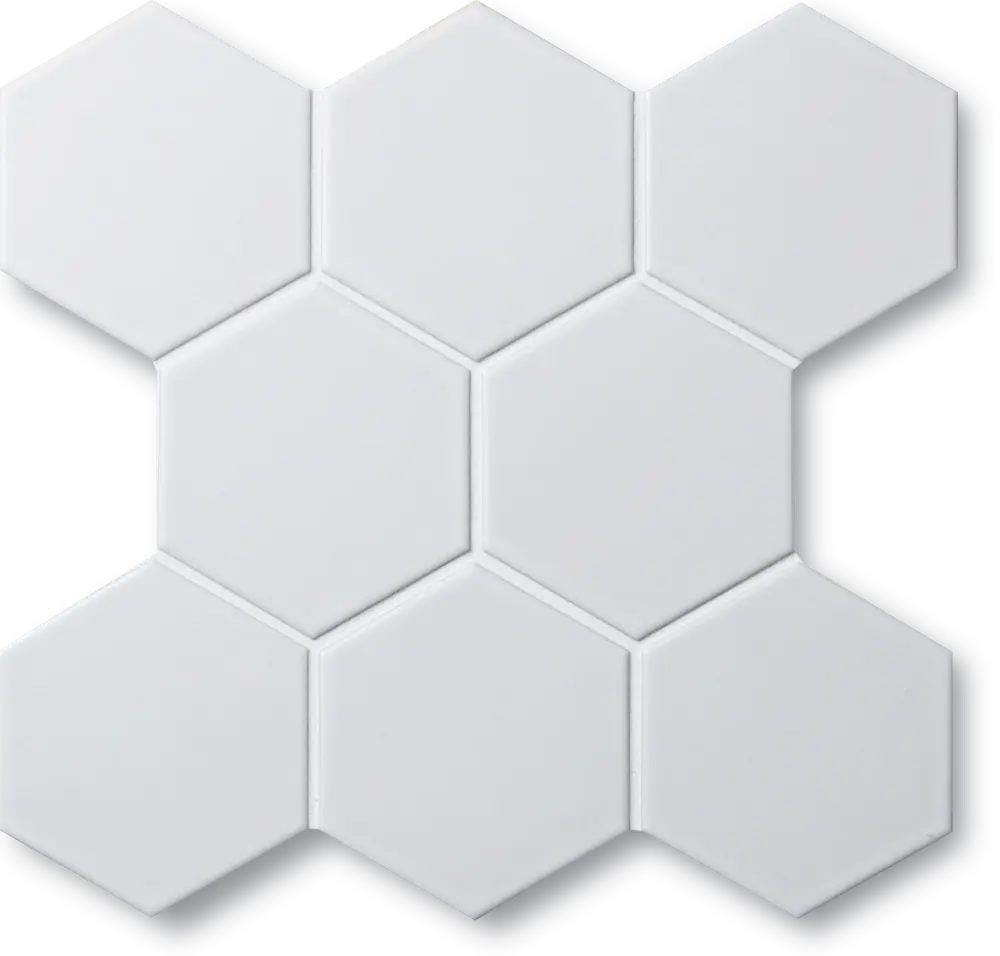 Shop Cepac Contour CON-2H Matte White Hex 3ÃƒÆ’Ã¢â‚¬Å¡Ãƒâ€šÃ‚Â |ÃƒÆ’Ã¢â‚¬Å¡Ãƒâ€šÃ‚Â ÃƒÆ’Ã¢â‚¬Å¡Ãƒâ€šÃ‚Â  Artistic Tile & Stone