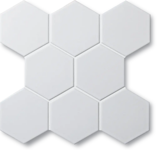 Shop Cepac Contour CON-2H Matte White Hex 3ÃƒÆ’Ã¢â‚¬Å¡Ãƒâ€šÃ‚Â |ÃƒÆ’Ã¢â‚¬Å¡Ãƒâ€šÃ‚Â ÃƒÆ’Ã¢â‚¬Å¡Ãƒâ€šÃ‚Â  Artistic Tile & Stone