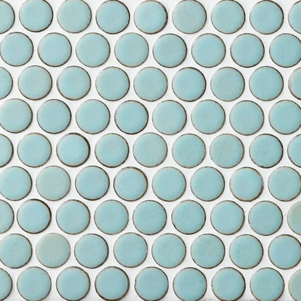 Shop Cepac Classic Rounds CR-2 Aqua  3/4" Penny Round | Artistic Tile & Stone