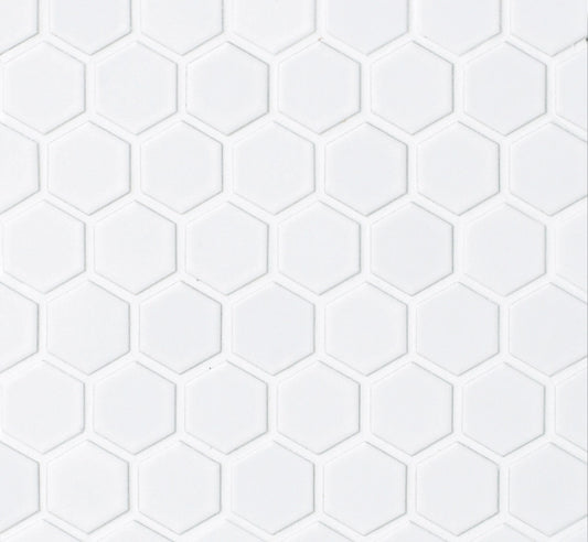 Shop Cepac Retro HEX-1M Matte White 1" HexÃƒÆ’Ã¢â‚¬Å¡Ãƒâ€šÃ‚Â |ÃƒÆ’Ã¢â‚¬Å¡Ãƒâ€šÃ‚Â ÃƒÆ’Ã¢â‚¬Å¡Ãƒâ€šÃ‚Â  Artistic Tile & Stone