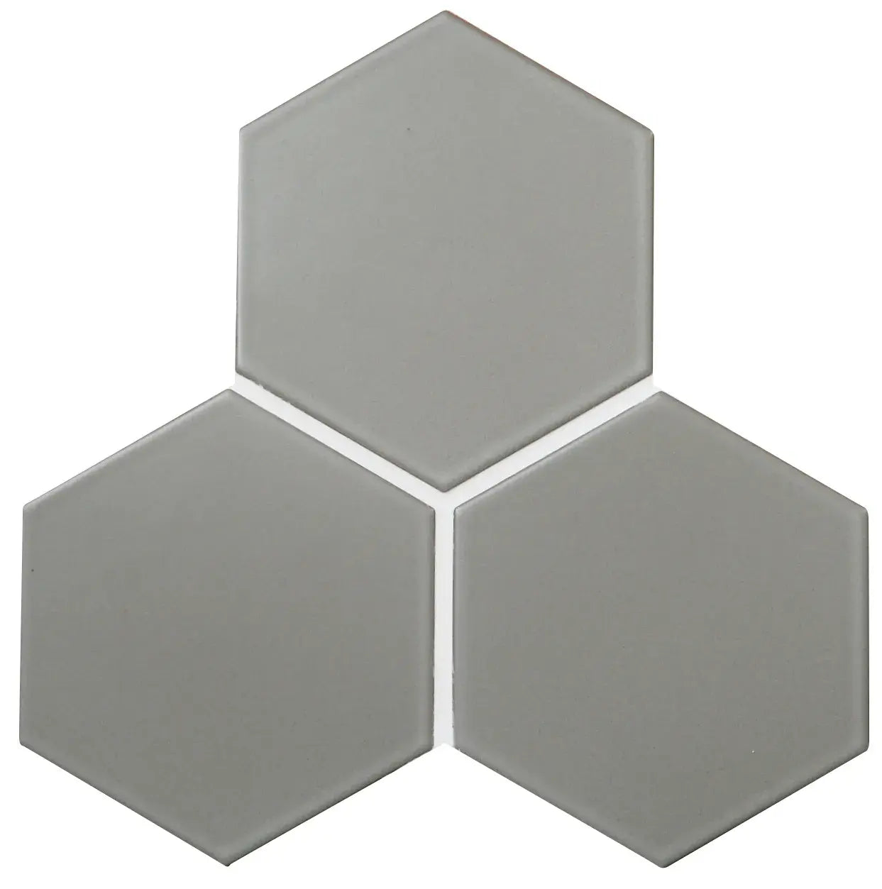 Shop Cepac Retro HEX-53M Matte Grey 5" HexÃƒâ€šÃ‚Â |Ãƒâ€šÃ‚Â Ãƒâ€šÃ‚Â  Artistic Tile & Stone