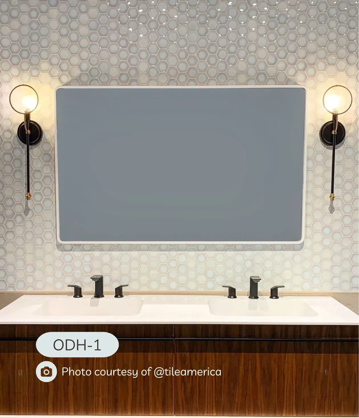 Shop Cepac Odyssey ODH-1 Starry White 2" HexÃ‚Â |Ã‚Â Ã‚Â  Artistic Tile & Stone