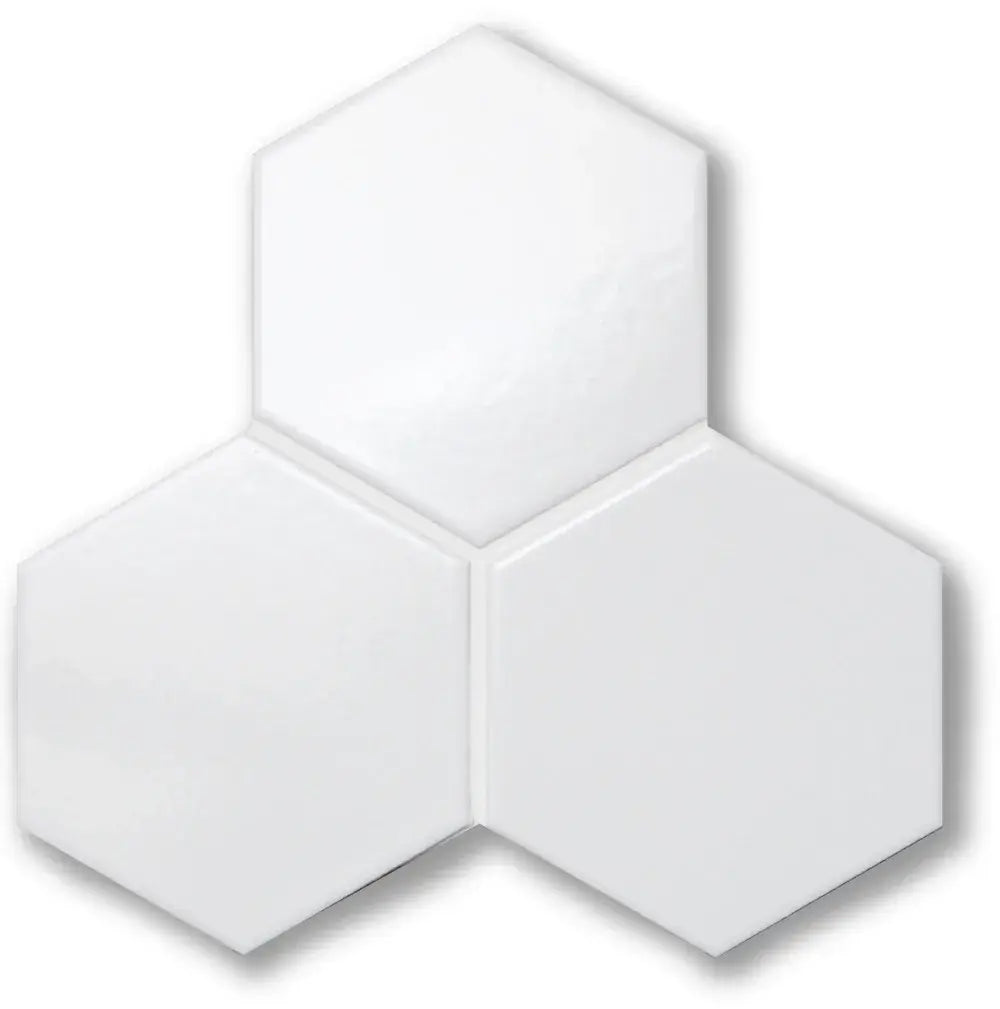 Shop Cepac Rokka RONT-601 Glossy White Hex 4 inchÃƒÆ’Ã¢â‚¬Å¡Ãƒâ€šÃ‚Â |ÃƒÆ’Ã¢â‚¬Å¡Ãƒâ€šÃ‚Â ÃƒÆ’Ã¢â‚¬Å¡Ãƒâ€šÃ‚Â  Artistic Tile & Stone