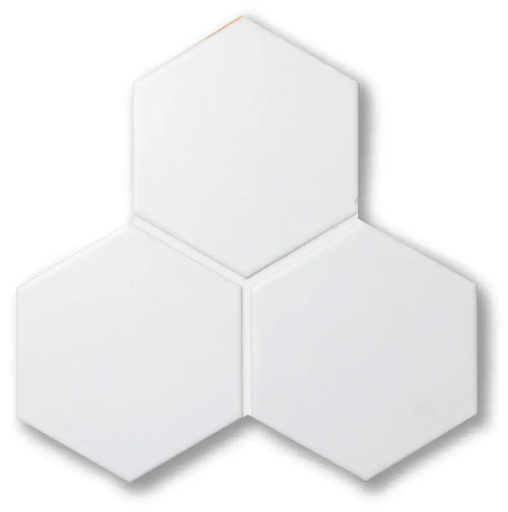 Shop Cepac Rokka RONT-602 Matte White Hex 4 inchÂ |Â Â  Artistic Tile & Stone