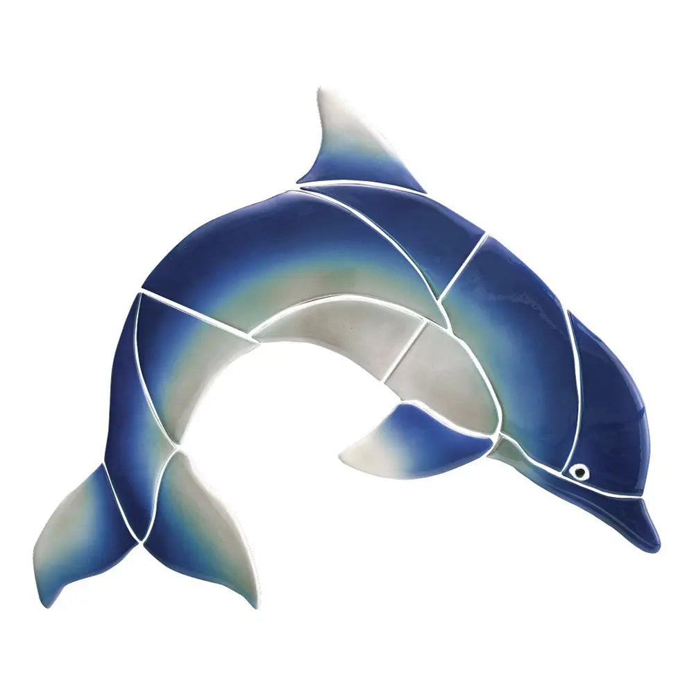 Shop Cepac Waterworld Curved Dolphin 30 x 25 Pool Tile | Artistic Tile & Stone