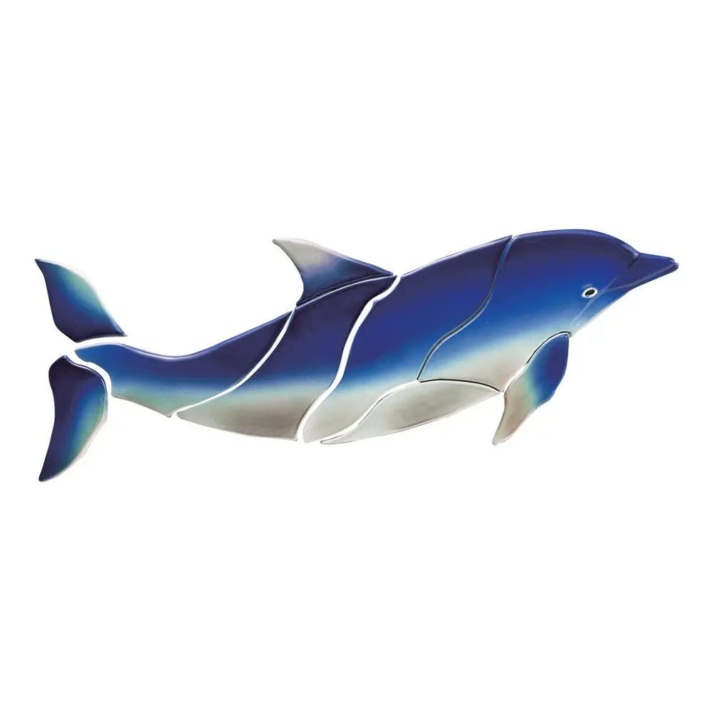 Shop Cepac Waterworld Straight Dolphin 34 x 15.5 Pool Tile | Artistic Tile & Stone