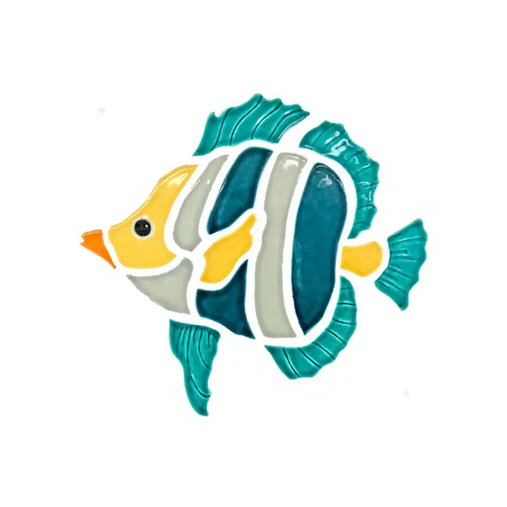 Mosaic Butterfly Fish 14x14 Fujiwa