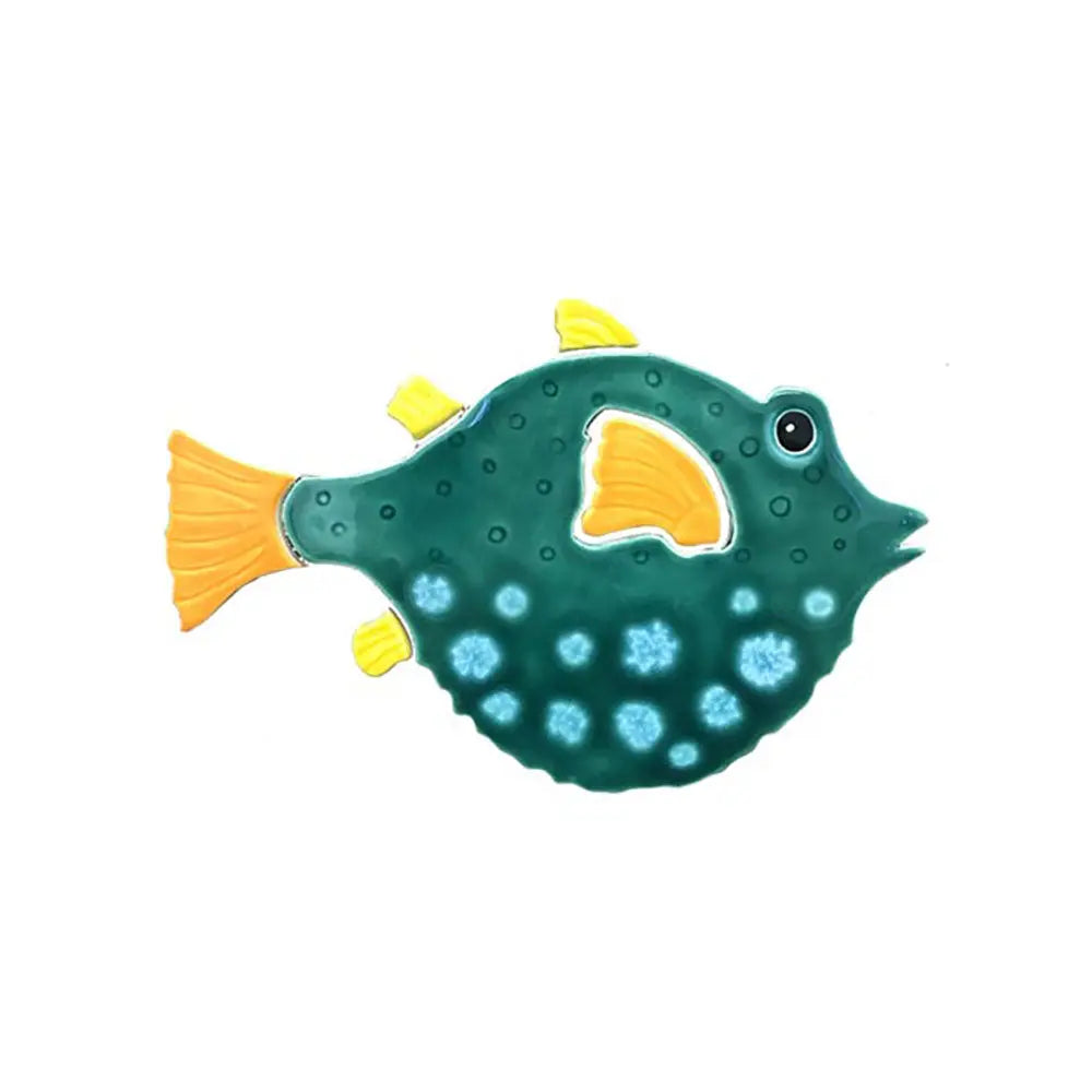 Mosaic Puffer Fish 10x7 Fujiwa