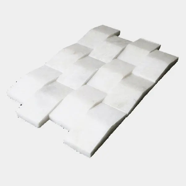 Shop Island Stone Cladding New Wave White Marble 7x11 | Artistic Tile & Stone