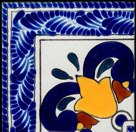 Shop Majolica Porcelain Baroque 4x4 #7 Corner | Artistic Tile & Stone