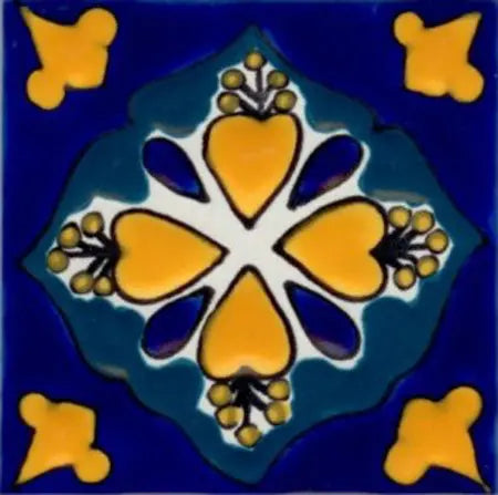 Shop Majolica Porcelain Baroque 4x4 #8 | Artistic Tile & Stone