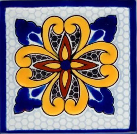Shop Majolica Porcelain Colonial 4x4 #9 | Artistic Tile & Stone