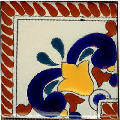 Shop Majolica Porcelain Colonial 6x6 #8 Corner | Artistic Tile & Stone