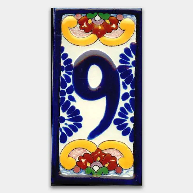 Shop House Number Baroque Style 3 #9 | Artistic Tile & Stone