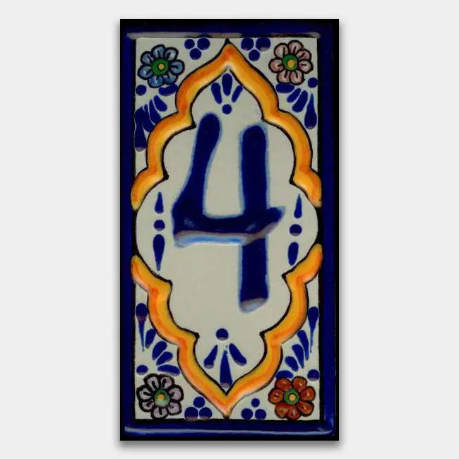 Shop House Number Baroque Style 4 #4 | Artistic Tile & Stone