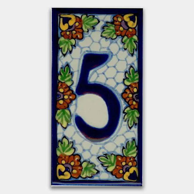 Shop House Number Maya Style 1 #5 | Artistic Tile & Stone