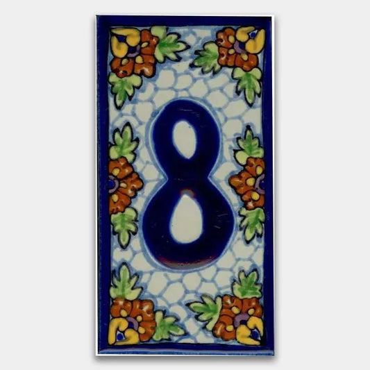 Shop House Number Maya Style 1 #8 | Artistic Tile & Stone