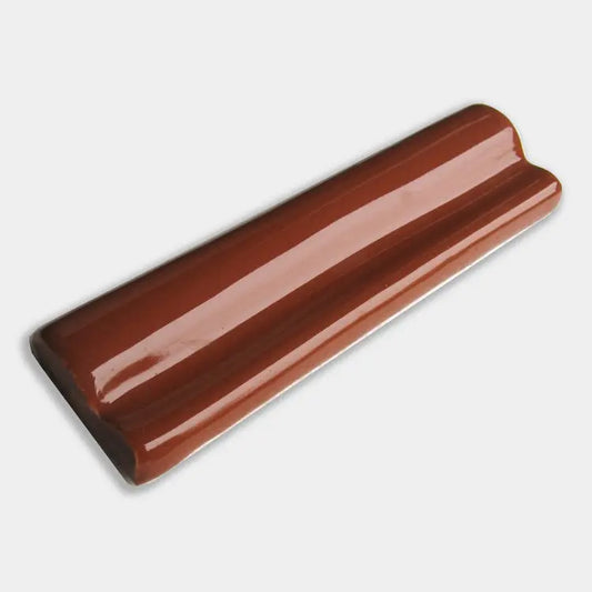 Shop Majolica Porcelain Cinnamon Chair Rail 6 in | Artistic Tile & Stone