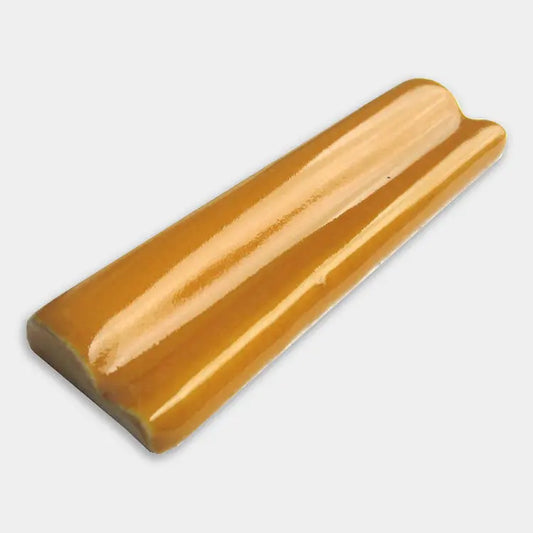 Shop Majolica Porcelain Yellow Chair Rail 6 in | Artistic Tile & Stone