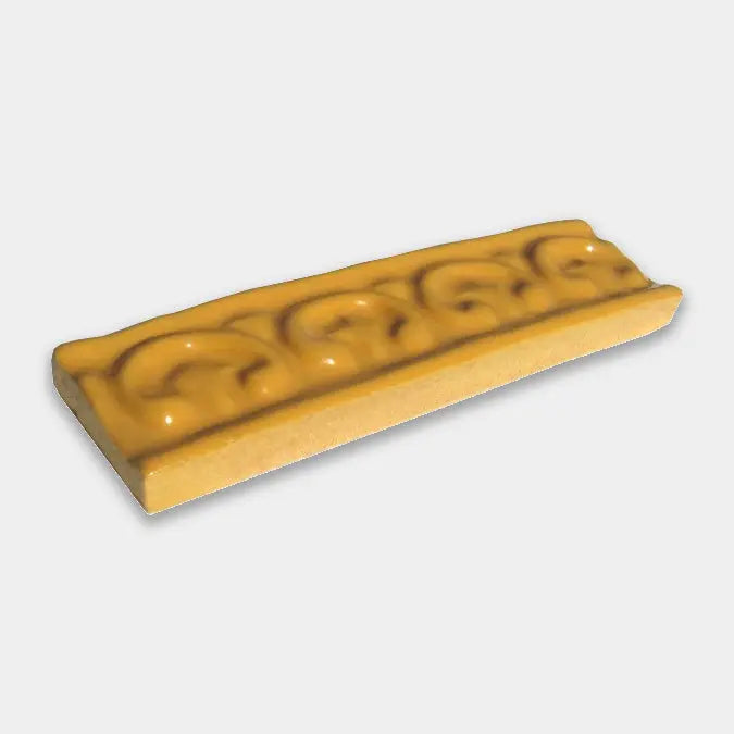 Shop Majolica Porcelain Yellow Listello 6 in | Artistic Tile & Stone