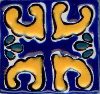 Shop Majolica Porcelain Maya 2x2 #3 | Artistic Tile & Stone