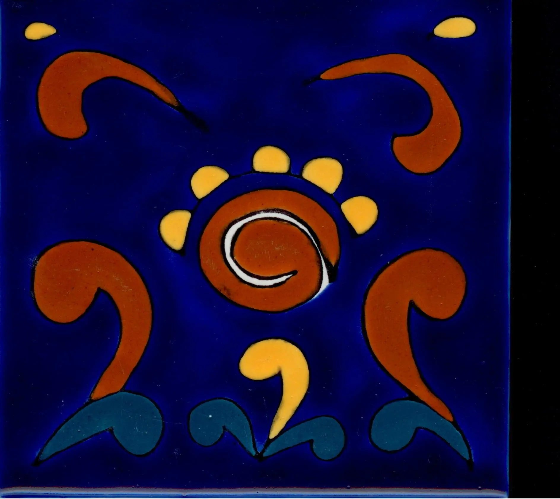 Shop Majolica Porcelain Maya 4x4 #1 | Artistic Tile & Stone