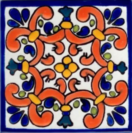 Shop Majolica Porcelain Maya 4x4 #4 | Artistic Tile & Stone