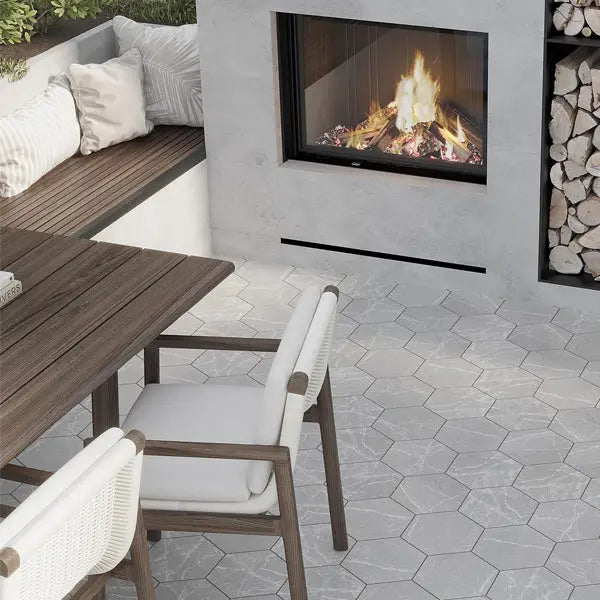 Shop Mir Terra Bardiglio Hex | Artistic Tile & Stone